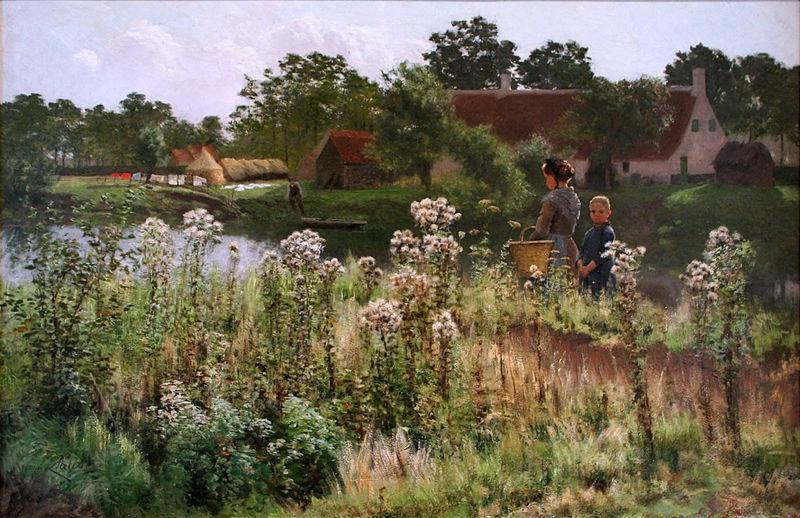 Emile Claus The river Lys at Astene Spain oil painting art